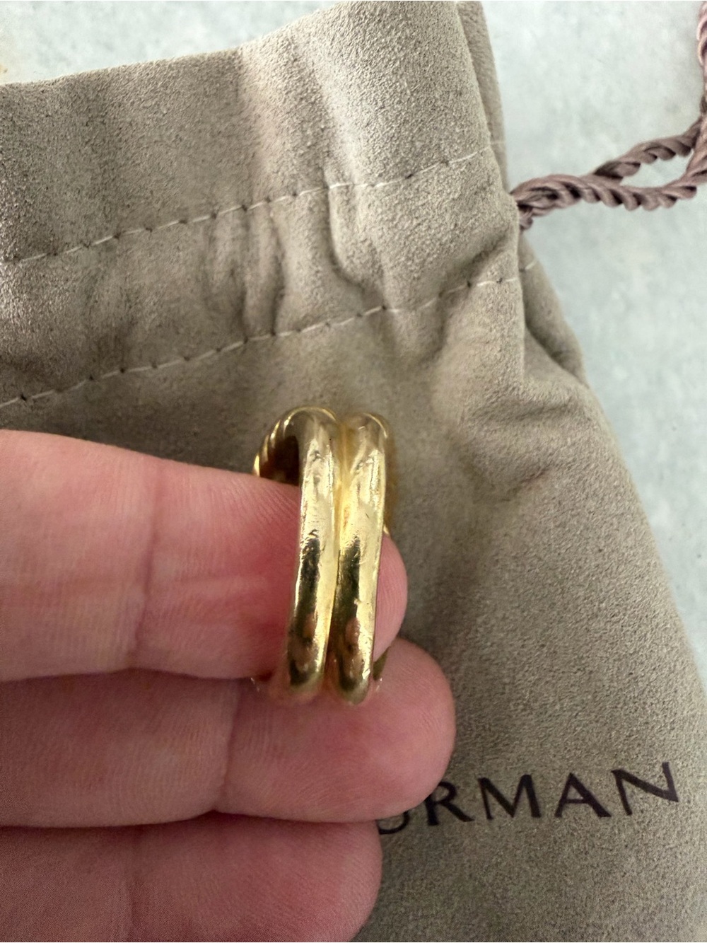 DAVID YURMAN 18K GOLD LABYRINTH  DIAMOND RING size 7.5 - Picture 4 of 9